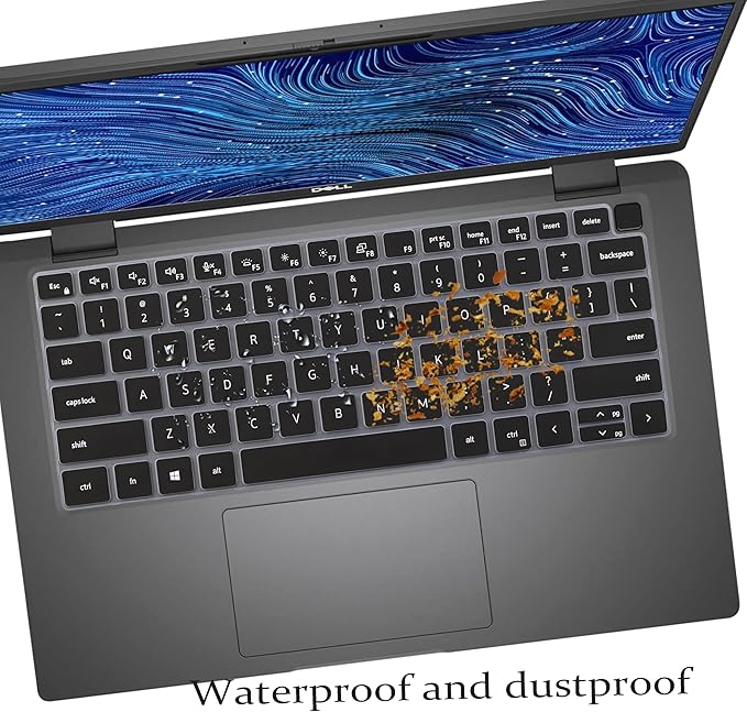 Keyboard Cover for Dell Latitude 3000 3340 13.3"(2023), Dell Latitude 5320 5330 5340 5350 13.3, Dell Latitude 7320 7330 7340 13.3" Keyboard Accessories Protective Skin-Black