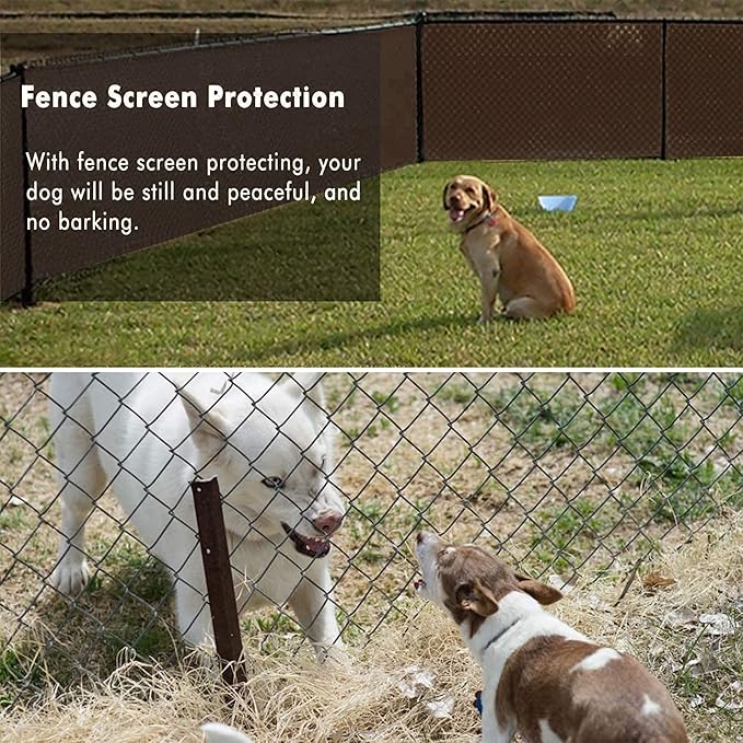 UPGRADE Privacy Fence Screen 3'x48' Brown Outdoor 90% Visibility Blockage 170 GSM Mesh Shade Cover Panels for Backyard,Balcony,Home Decoration with Zip Ties,Customized Avaliable