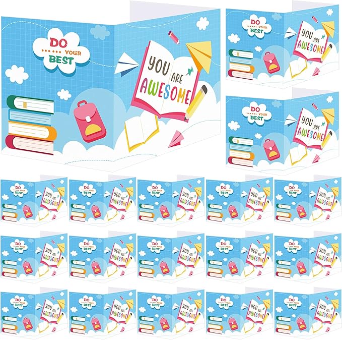 36 Pcs Desk Dividers Privacy Boards for Student Classroom Privacy Folders for Student Desks Study Carrels Reduces Distractions for School Tests, 15.76 x 13.3 x 11.8 inches(You are Awesome)