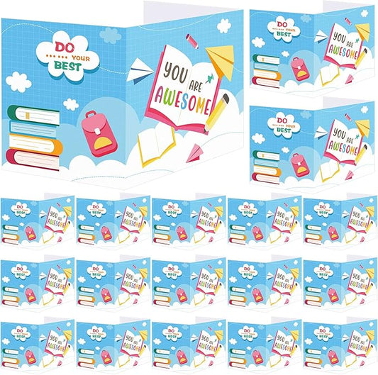 36 Pcs Desk Dividers Privacy Boards for Student Classroom Privacy Folders for Student Desks Study Carrels Reduces Distractions for School Tests, 15.76 x 13.3 x 11.8 inches(You are Awesome)