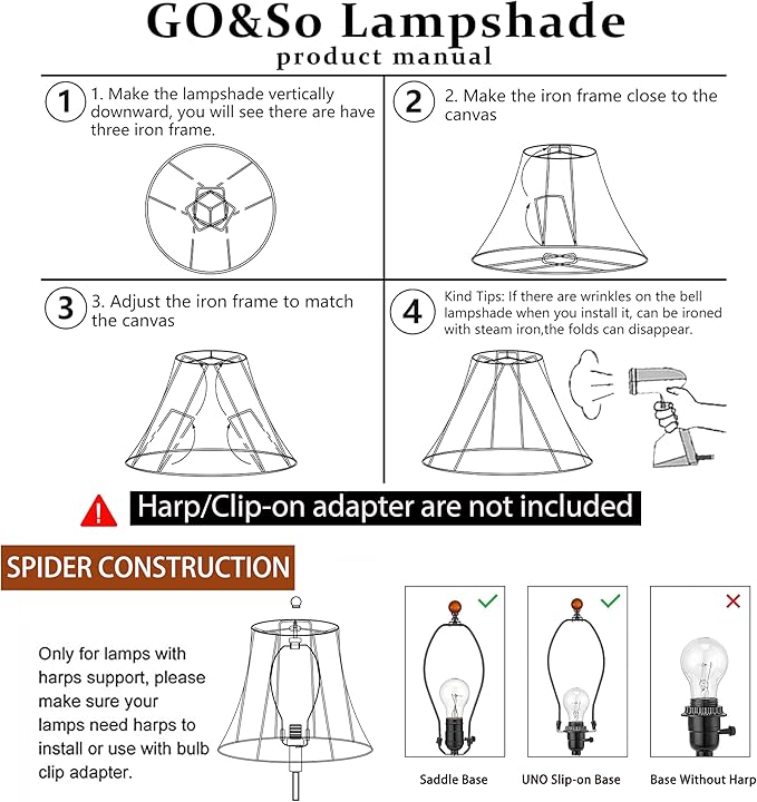 GOSO Scallop Burgundy Lamp Shades Set of 2 Medium Red, Bell Lamp Shade for Table Lamp,Floor Lamps Replac Braids with Petal Edges, 6×13×9.8 Inch Spider Easy Assembly Art Decor Shades for Bedroom