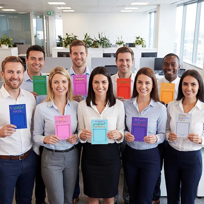 Motipuns 72 Pcs 2026 Teacher Appreciation Week Gifts Inspirational Sticky Notes Holder Office Employee Thank You Gifts Team Work Sticky Notes Opp Bag for Nurse Coworker Staff CNA Week Speech Therapist