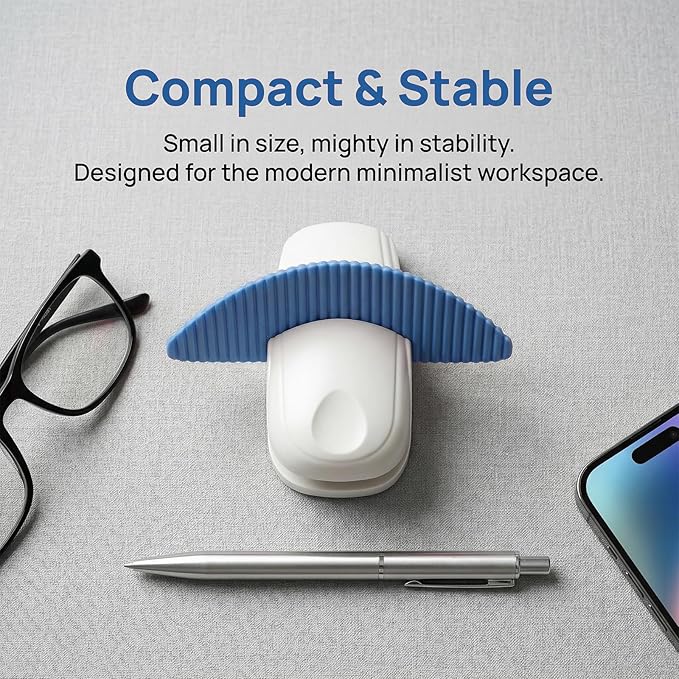 Plastic Document Holder for Typing, Portable Paper Stand with Non-Slip Base for A4 Paper, Compact Reading Clip Holder for Office Desk, Computer, Bank - Blue