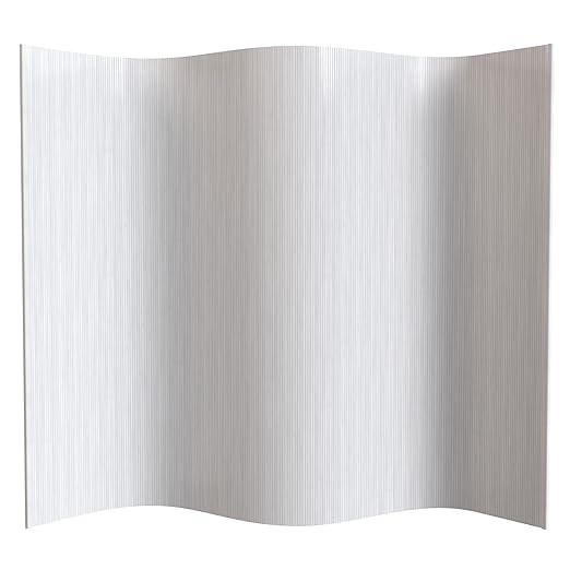 6 ft. Tall Bamboo Wave Screen - Rustic White