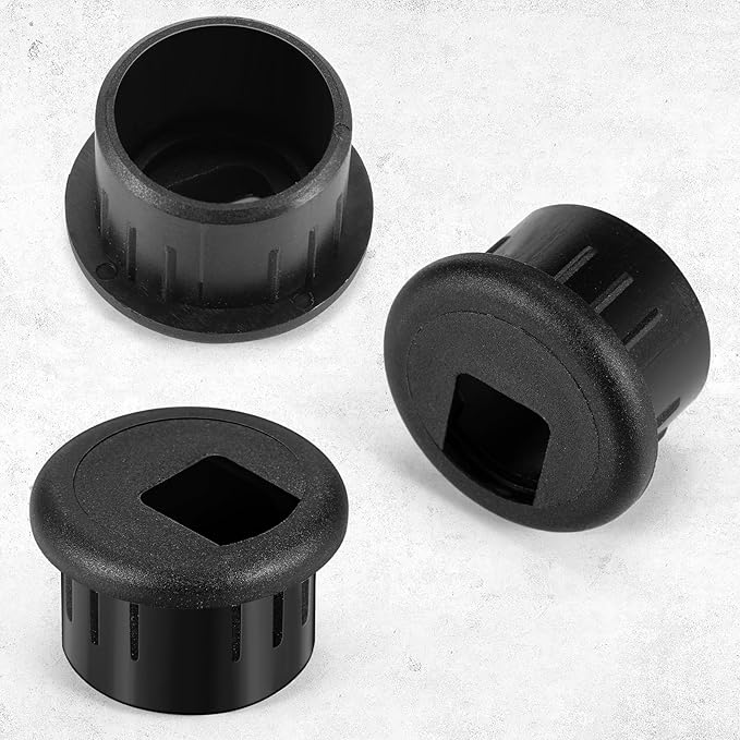 SATINIOR 10 Packs Desk Grommet Plastic Cable Hole Cover to Arrange Wires & Cords PC Desk Cord Wire Organizer Caps Desktop Cord Management Grommet for Home Office Table Desktop (1 Inch,Black)