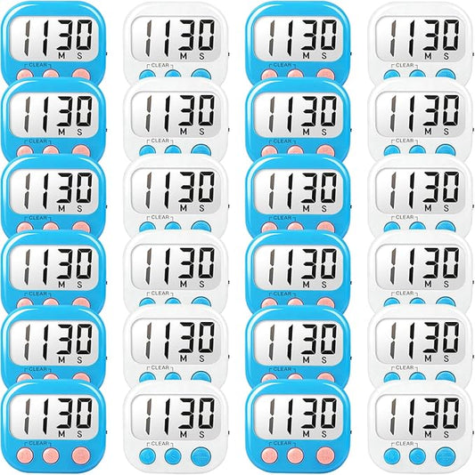 Classroom Timers for Teachers Kids Large Magnetic Digital Timer Teacher Supplies 24 Pack-Blue White