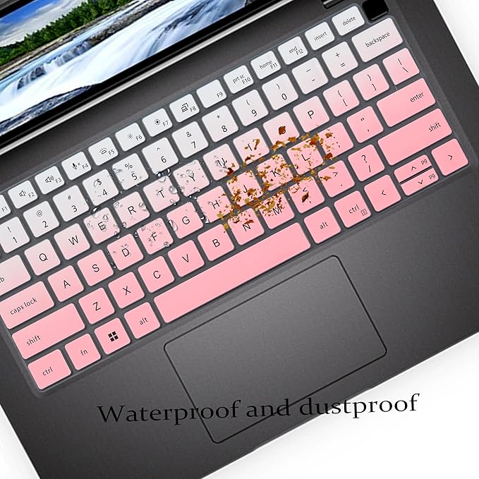 Keyboard Cover for Dell Latitude 3440 5420 5430 5431 5440 5450 7410 7420 7430 7440 7450 9420 9430 14", Dell Latitude 7520 9510 9520 15.6" Laptop, Dell Latitude 14 Keyboard Protector Cover (OmbrePink)