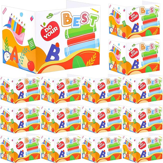 36 Pcs Desk Dividers Privacy Boards for Student Classroom Privacy Folders for Student Desks Study Carrels Reduces Distractions for School Tests, 15.76 x 13.3 x 11.8 inches(Do Your Best)