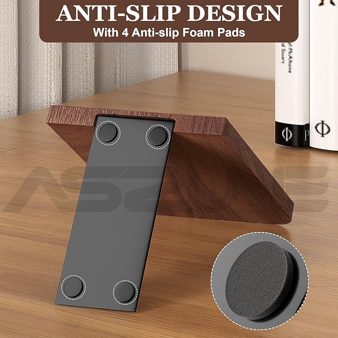 6Pairs Book Ends Bulk Square Wooden Book Ends Heavy Duty Bookends