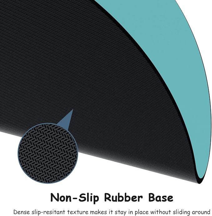 Dapesuom Small Mouse Pad, 6 x 6 Inch Thick Rubber Premium-Textured Non-Slip Portable & Washable Round Mini Mouse Mat for Women Men Wireless Laptops Keyboard Tray Gaming Work Computer, Malachite Green