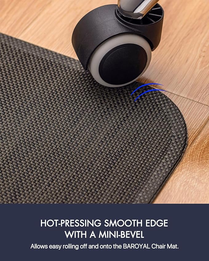 Office Chair Mat for Hardwood Floor Under Desk Computer Rolling Chair Mat for Wood/Tile Floor Non-Slip Heavy Duty Desk Rug PVC Plastic Hard Floor Protector 40"x 48" (Espresso)