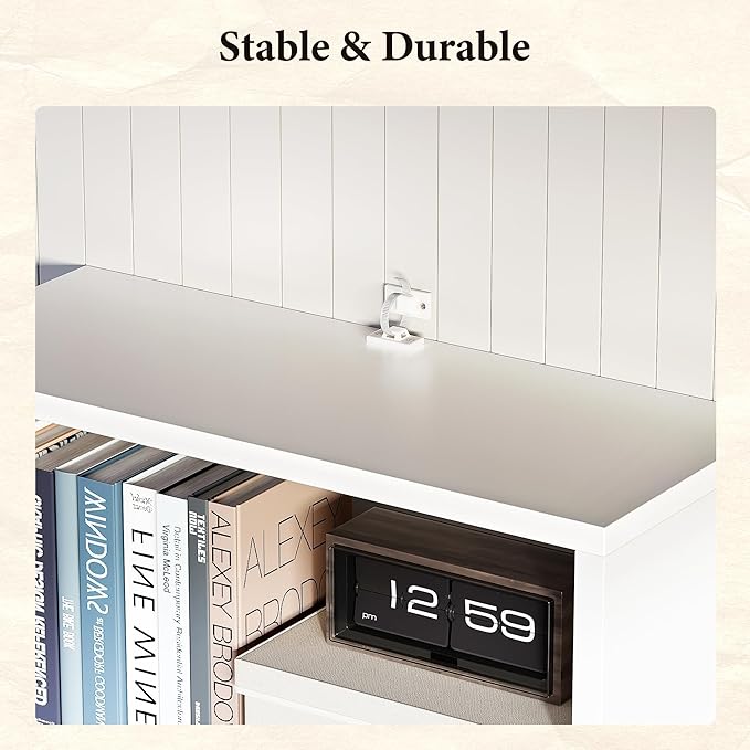 71.5" Bookshelf Set of 2, 6-Tier Bookcase with Cabinet Doors, Tall Display Shelves with Storage for Home Office, Living Room
