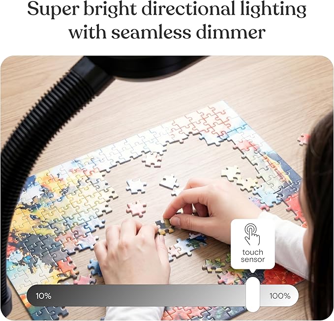 Brightech Litespan LED 2nd Edition Reading Floor Lamp with Cool, Soft & Warm White LED's - Built-in Dimmer - Adjustable Design Pivots in Any Direction - Energy Saving 12 Watts - Alpine White