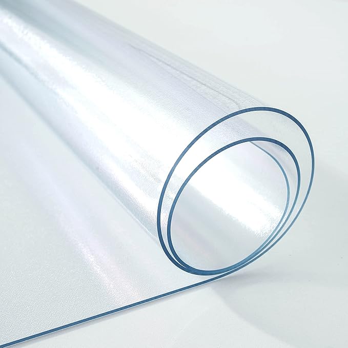 LovePads Frosted Table Cover Protector 42 x 80 Inch, 1.5mm Thick Plastic Table Cover, Table Protector for Dining Room Table, Waterproof Vinyl Tablecloth Table Pad Mat for Kitchen, Writing Desk