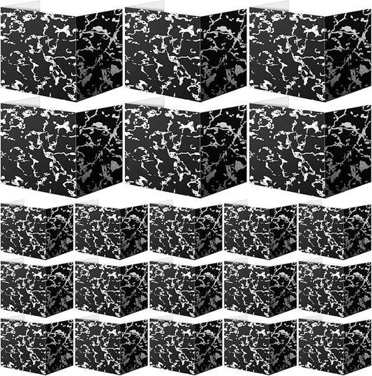 24 Pcs Composition Book Desk Dividers Privacy Folders Testing Dividers for Students Marble Texture Trifold Table Desk Privacy Panel Test Folders for School Teacher Student Study Test Home
