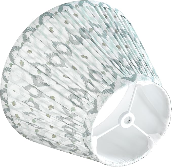 GOSO Set of 2 Small Pleated Art Deco Lamp Shades Spider,5 * 9 * 6.4 IN, Bell Multi Floral Lampshades for Table Lamps Wall Lamps, Lamp Shade Replacement Fabric, Barrel Shade-No Assembly Required