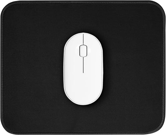 Black Mouse Pad, Nice and Cute Mouse Pad, Splash-Proof Textured 10.2 x 8.2Inch, Stitched Edge Non-Slip Waterproof Rubber Mouse Pad