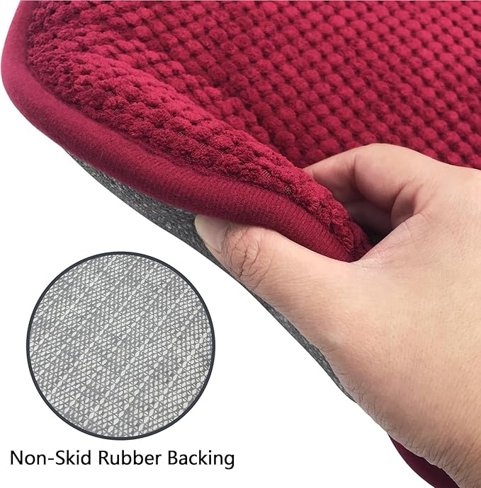 Wine Red Foam Seat Cushions Kitchen Chairs Pads for Dining Chairs 6 Pack Non Slip Patio Seat Cushions Washable U Shaped Soft Thick Large Metal Wooden Chair Cushions,17" x 15"