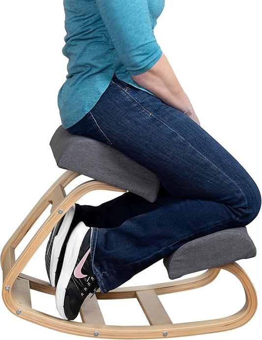 Kneeling Desk Chair, Sturdy Ergonomic Kneeling Chair for Office and Students, Rocking Motion for Natural Movement