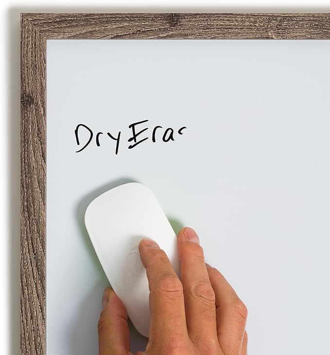 U Brands Magnetic Whiteboard Eraser, 4.5" x 2.25" x 1", Dry Erase Felt Eraser, White and Green, Lightweight Modern Design