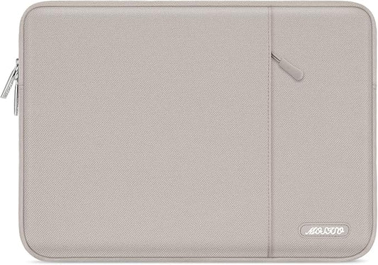 MOSISO Laptop Case 15 inch, 15 inch Laptop Sleeve Compatible with MacBook Air M5 A3448 M4 A3241 M3 A3114 M2 A2941 2026-2023, Dell XPS, Polyester Vertical Computer Sleeve Bag with Pocket, Stone Gray