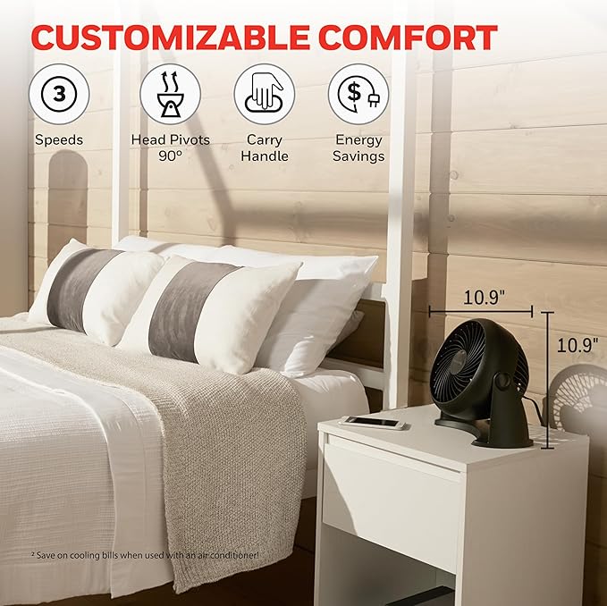 Honeywell HT-900 TurboForce Air Circulator Fan Black