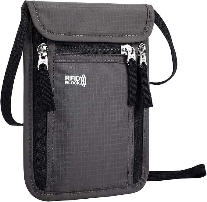 Travel Pouch Neck Wallet Family Passport Holder Organizer Case with RFID Blocking | RFID Blocking