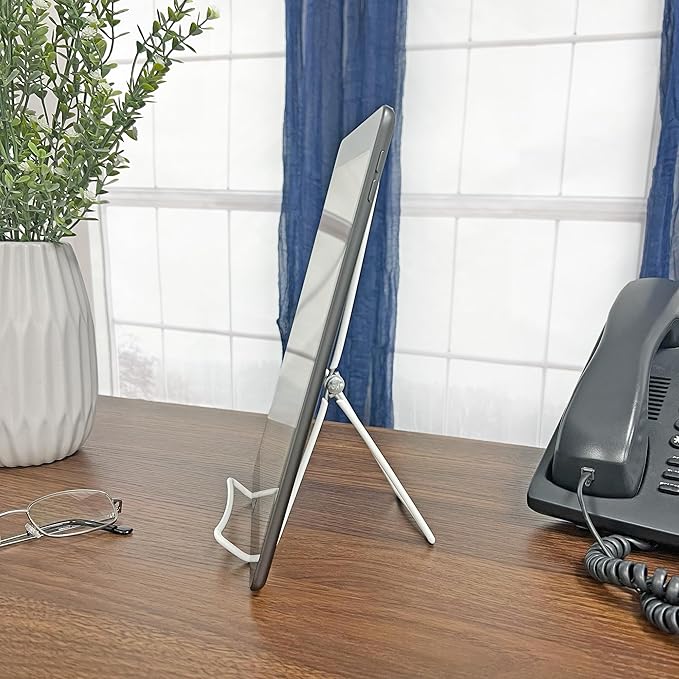 GIBSON HOLDERS 3A Adjustable White Wire Display Easel, 3.625" W x 4" D x 8.75" H, Pack of 6