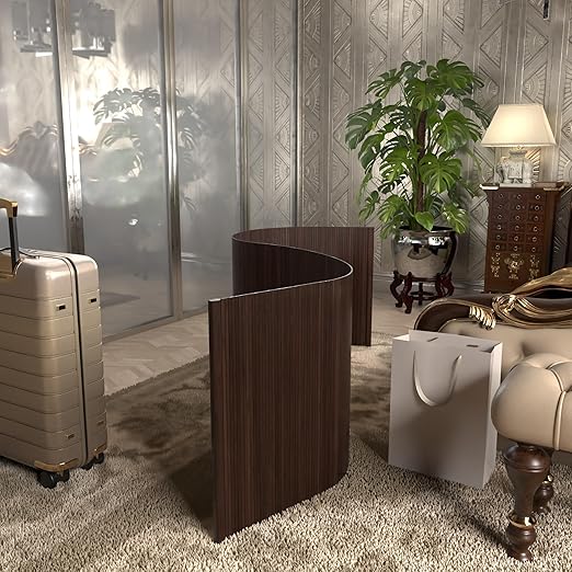 Red Lantern 2 ft. Short Bamboo Wave Screen - Dark Mocha
