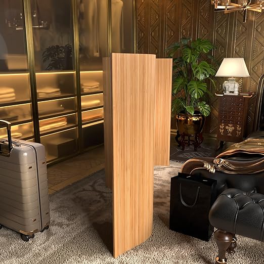 Red Lantern 4 ft. Short Bamboo Wave Screen - Honey