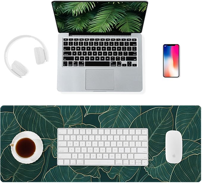 ALOANES Large Gaming Mouse Pad with Non-Slip Rubber Base,Stitched Edge,Desk mat for Laptop,Computer & PC, Wristing Pad for Gamer,Office & Home, 35.4''x 15.7''x 0.12'', Black