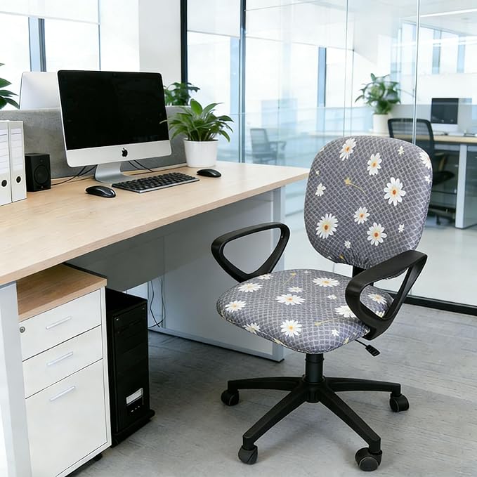 Melaluxe Computer Office Chair Cover - Protective & Stretchable Universal Chair Covers Stretch Rotating Chair Slipcover
