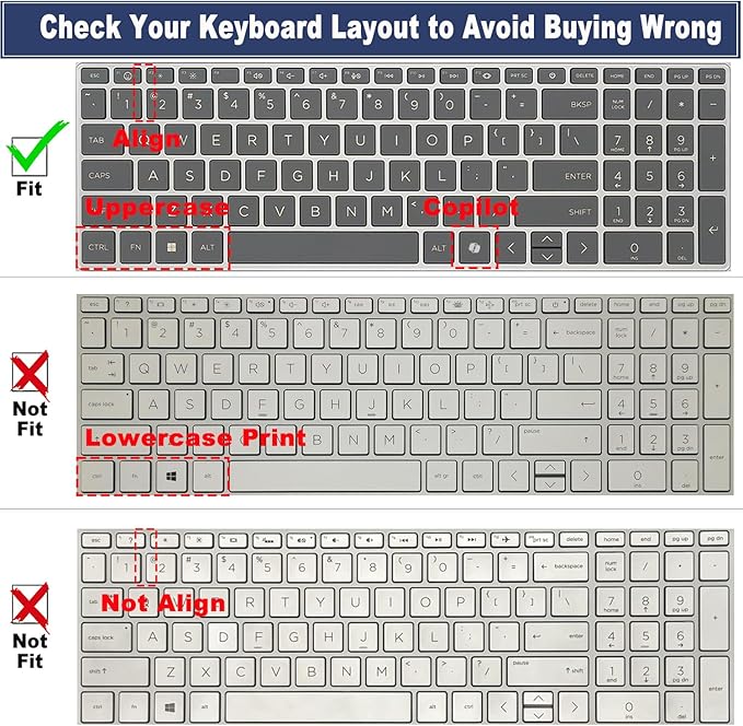 Keyboard Cover for 2026 2025 2024 HP 15.6 inch Laptop 15-fc 15-fd Series, HP 15z-fc000 15t-fd000 15-fd0123dx 15-fd0127dx 15-fc0245dx 15-fc0025dx 15-fd0023dx 15-fd0005dx 15t-fd100 fd0083wm fc0093dx