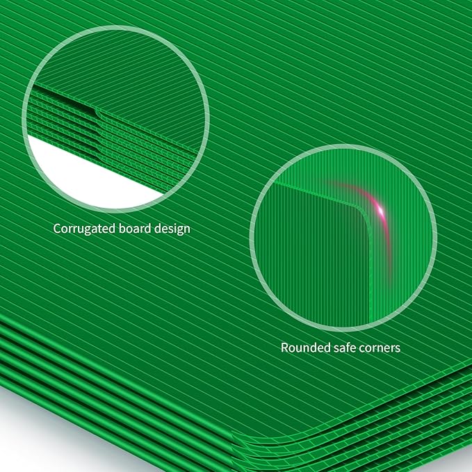 2 Pack Green Desk Dividers for Students, Privacy Shields Folder for Students, Durable & Waterproof Plastic Study Board, Classroom Teacher Supplies Test Divider, Includes Extra Labels
