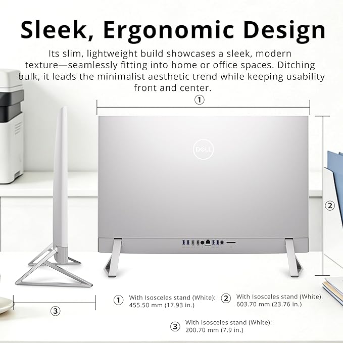 Dell 27" FHD Touchscreen All-in-One Desktop, Intel Core 7 150U, 64GB DDR5, 3TB Storage (2TB SSD+1TB Docking Station Set), NVIDIA GeForce MX570A, Webcam, Wireless Keyboard & Mouse, Windows 11, White