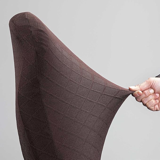 Melaluxe Office Chair Cover with Armrest Covers， Universal Stretch Desk Chair Cover, Computer Chair Slipcovers (Size: L) - Dark Coffee
