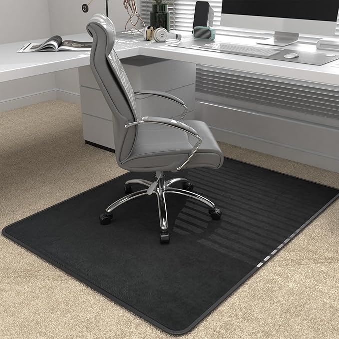 Heavy Duty Office Chair Mat for Carpet and Hardwood Floor Bohemian Desk Chair Mat Rug 36'' x 48'' Jacquard Woven Surface Floor mats for Office Home