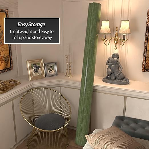 Red Lantern 7 ft. Tall Bamboo Wave Screen - Sage