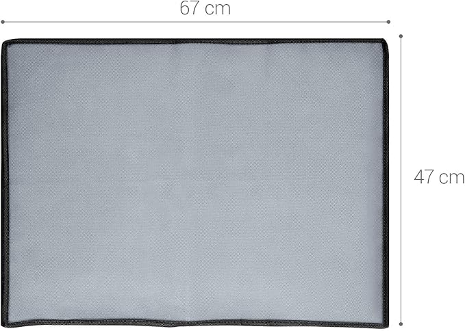kwmobile Monitor Cover Compatible with 27-28" monitor - Dust Cover Computer Screen Protector - Light Grey