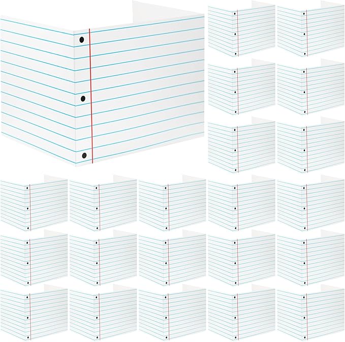 24pcs Paper Student Privacy Boards,Desk Divider Learning Shield Suitable for Student Test Classroom, Light Eco-Friendly Testing Privacy Partition Folders for Teachers School Kingdergarden