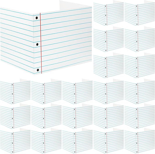 24pcs Paper Student Privacy Boards,Desk Divider Learning Shield Suitable for Student Test Classroom, Light Eco-Friendly Testing Privacy Partition Folders for Teachers School Kingdergarden