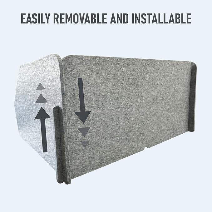 29.1"x22.8"x1.2" Acoustic Desk Divider, Sound Absorbing, Freestanding Soundproof Privacy Panel, Reduce Noise, Increase concentration, Made from High Quality Polyester (U-Shaped)