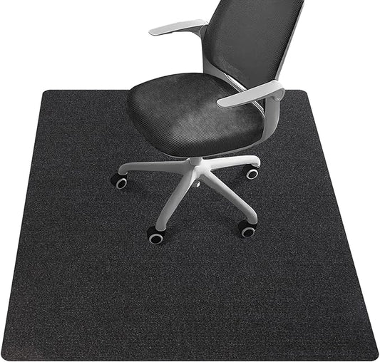 Office Chair Mat - for Hardwood Floors, Large Non-Slip Easy-Clean Floor Protection Blanket (Black, “55 x 35in”).