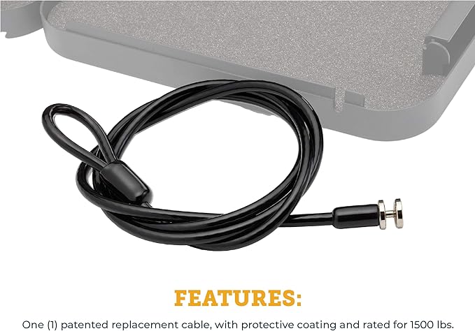 SnapSafe Lock Box Replacement Cable, 75280, Compatible with all SnapSafe Lock Boxes, Portable Gun Safes and Cases