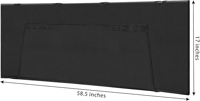 Under Desk Privacy Panel 59 in. Wide Modesty Panel for Desk - 17 in. Tall Desk Skirt for Office Desk with Cable Management Net Perfect for 60 in. Work Station