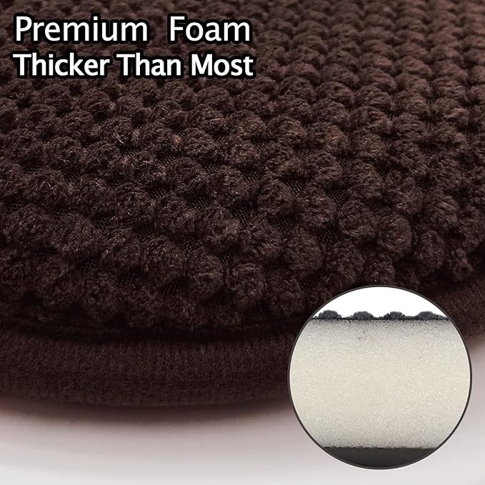 Brown Foam Seat Cushions Kitchen Chairs Pads for Dining Chairs 6 Pack Non Slip Patio Seat Cushions Washable U Shaped Soft Thick Large Metal Wooden Chair Cushions,17" x 15"