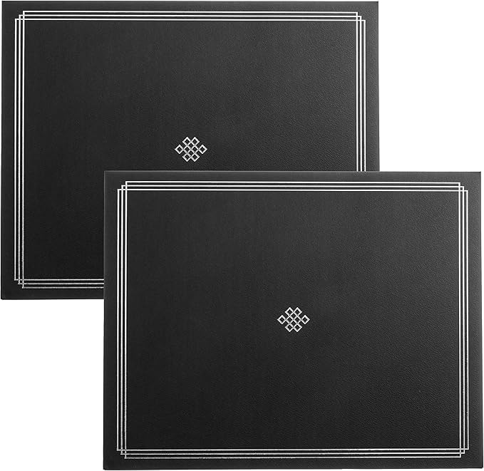 Gartner Studios Gray with Silver Foil Certificate Holders, Personalized Stationery, 9.5” x 11.875”, 6 Count