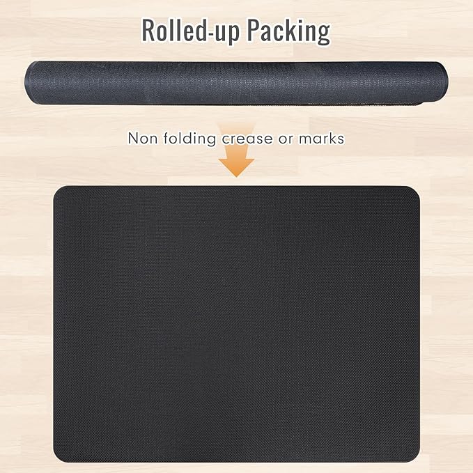 Office Chair Mat for Hard Floors,40"x48" Anti-Slip Waterproof Hardwood Floor Chair Mat,Heavy Duty Floor Protector Rolling Chairs for Home Office(Black)