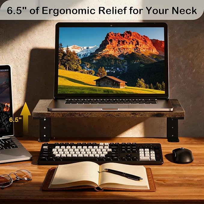 Desk Extender, 15-inch Desk Clamp Shelf, Height Adjustable Desktop Organizer for Office, Game Room, Kitchen and Studio (Brown)