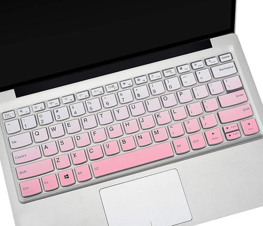 Keyboard Cover for Lenovo Flex 5 14 2-in-1 Laptop, Lenovo Idepad S540 14",Lenovo IdeaPad 5 14 inch, Lenovo Ideapad Flex 5 5i 14/Yoga 7i 5i 14/ThinkBook 14 14S G2 Keyboard Skin-Gradual Pink